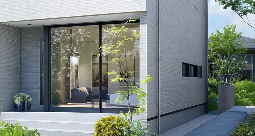 白キューブと大開口 施工後